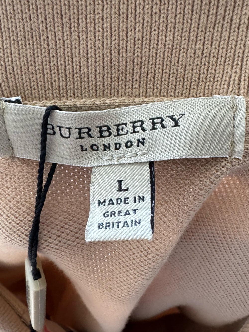 Burberry Men's Polo in Light Brown with Signature Crest - Picture 6 of 12